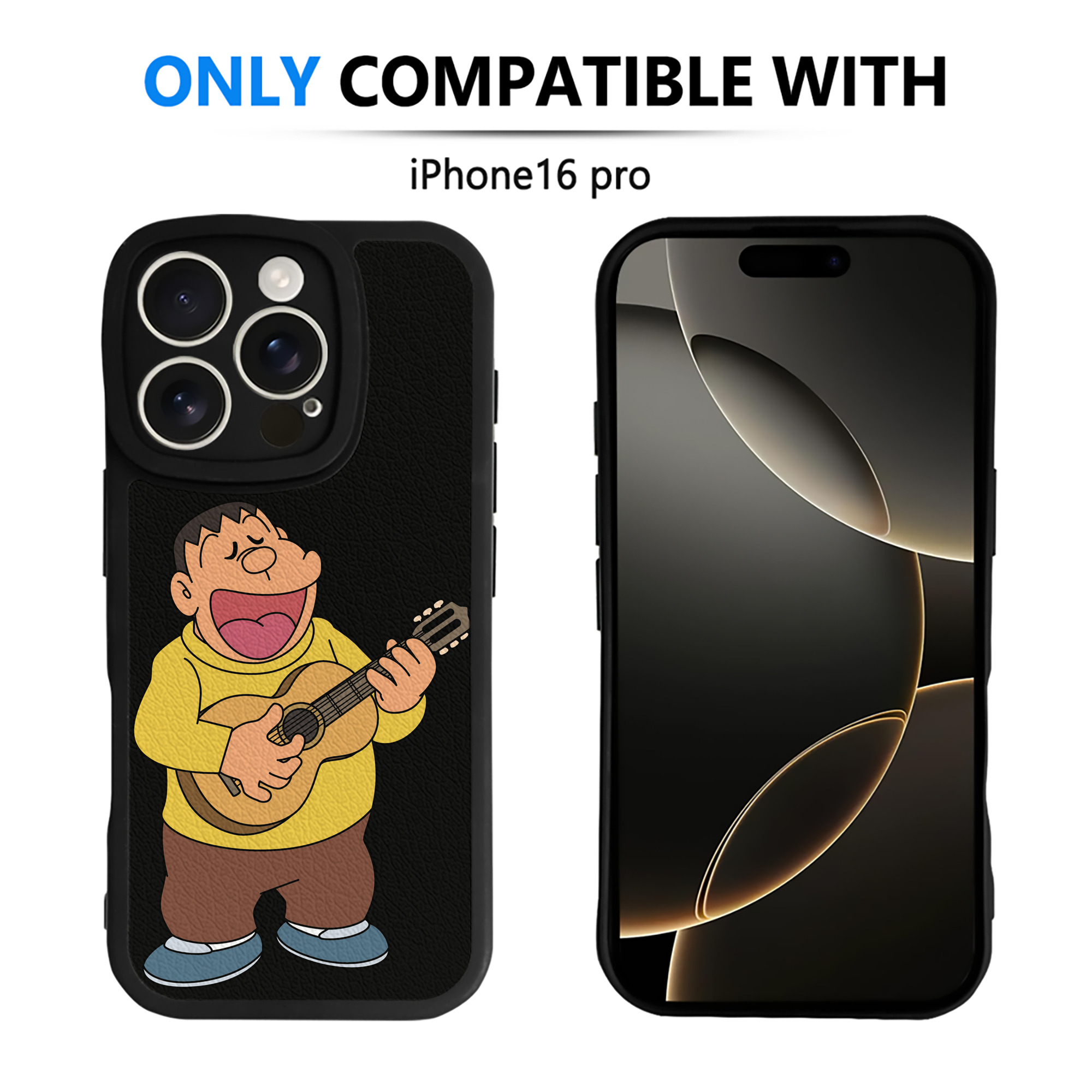 （画像用） ドラえもん 剛田武 Doraemon Gouta Takeshi 【iPhone 16シリーズ対応】シリコンスマホケース（レザー調） 材質：シリコン